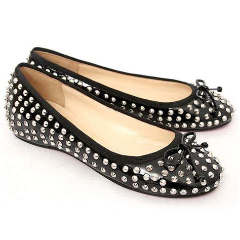 louboutin flat shoes|christian louboutin flat studded shoes.